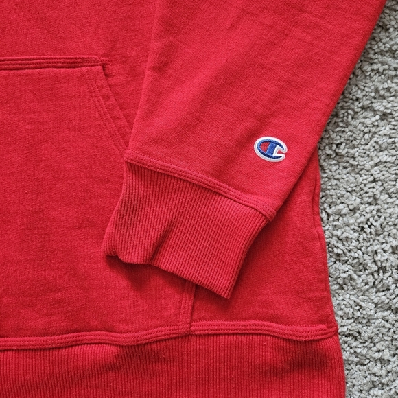 Champion Unisex Power blend Graphic Hoodie / Size Large / Red Scarlet - Picture 2 of 5